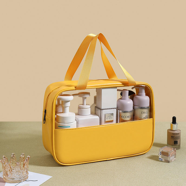 Fashion Waterproof Transparent Toiletry Pouch Luxury Cosmetic Makeup Bag Travel Wash Bag