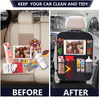 Backseat Kick Mats Cover Car Back Seat Organiser Protector for Family Road Trip