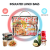 Insulated Reusable Women Cute Lunch Cooler Bag Leak Proof Tote Bag with Shoulder Strap for Work, School, Office, Picnic, Beach