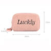 Wholesale Fluffy Fashion Beauty Make Up Bag Women Embroidery Cosmetic Bag