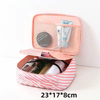 Custom Printed Oxford Lady Pink Cosmetic Bag Durable Waterproof Travel Cosmetic Bag