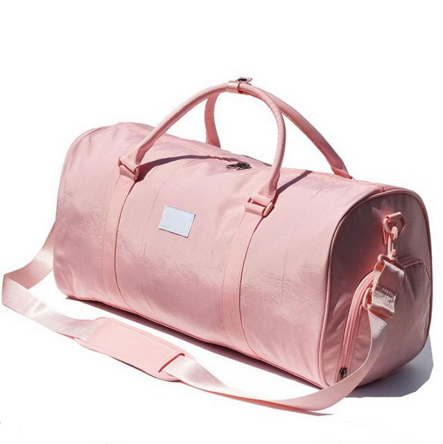 Customize Pink Woman Dance Duffel Overnight Carry Tote Bag Sporting Gym Duffle Weekender Travel Bag for Ladies And Girls