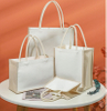 Natural Cotton Tote Bag Eco-friendly Canvas Bag Reusable Canvas Tote Shopping Bag for Women