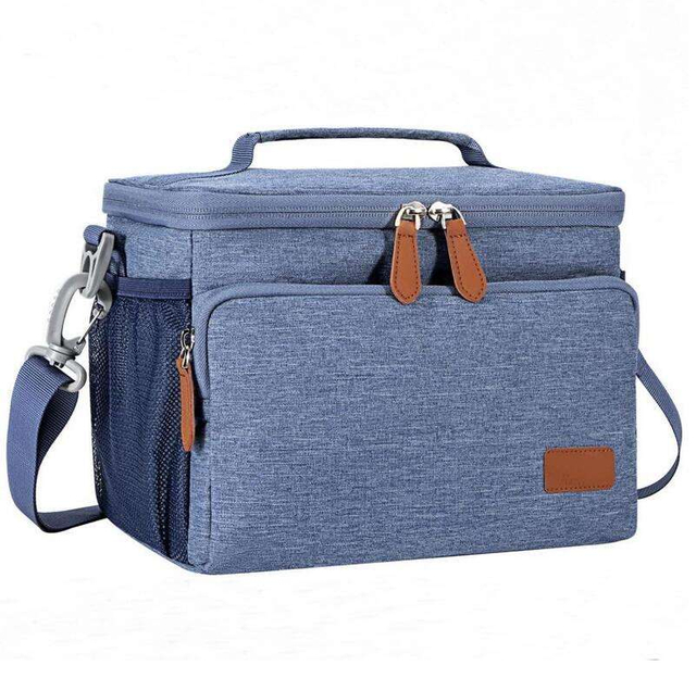 Portable Leakproof Travel Beer Can Thermal Insulated Bags Custom Logo Picnic School Thermal Lunch Cooler Bag for Hot Food