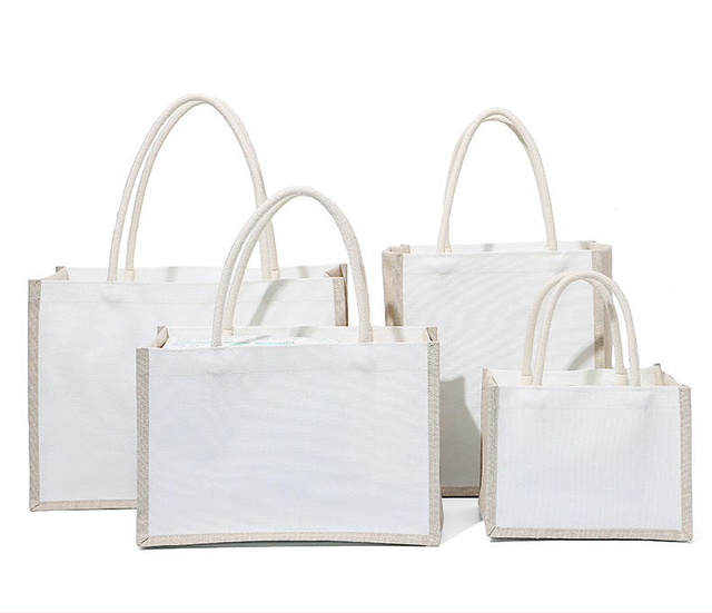 Natural Cotton Tote Bag Eco-friendly Canvas Bag Reusable Canvas Tote Shopping Bag for Women