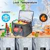 Insulated Cooler Bag Collapsible Leak Proof Portable Thermal Cool Bag for Picnic Camping Beach Travel BBQ Shopping