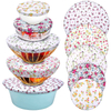 Wholesale Flowers Style Reusable Bowl Covers Elastic Food Storage Covers Cotton Bread Covers for Food, Fruits