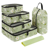Customized Sublimation Lightweight Travel Luggage Organizer Set Packing Cubes Organizer Travel Bags 6pcs Travel Luggage Organize