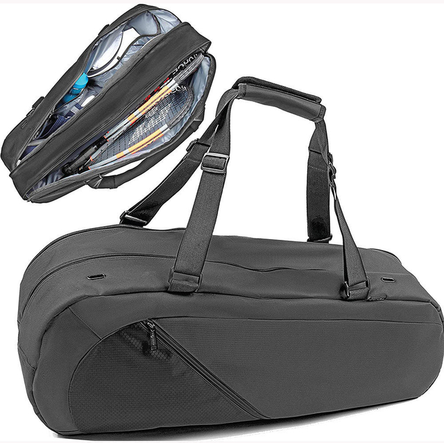 Amazon's Portable Tennis Racquet Bag Multi-function Oxford Cloth Large Capacity Double Layer Outdoor Sports Bag