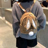 2022 Durable High quality plush rabbit back pack fur book bag children\'s backpack for women ladies
