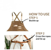 100% Cotton kitchen apron adjustable neck strap canvas garden tool apron