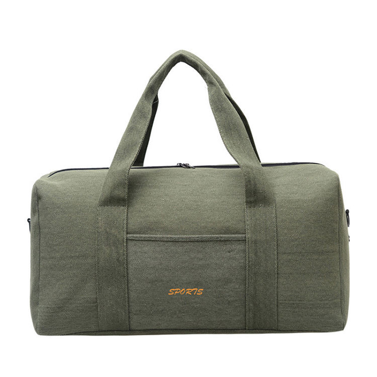 Large capacity canvas sport duffle travel bag vintage duffel bag wholesale with custom logo