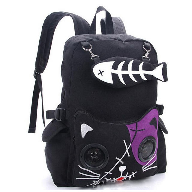 Fashionable Mini Backpack Girl Stylish School Backpack with Speakers