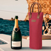 Promotional Portable Insulated Cooler Bag Thermal Wine Carrier Bag With PU Handle And Label