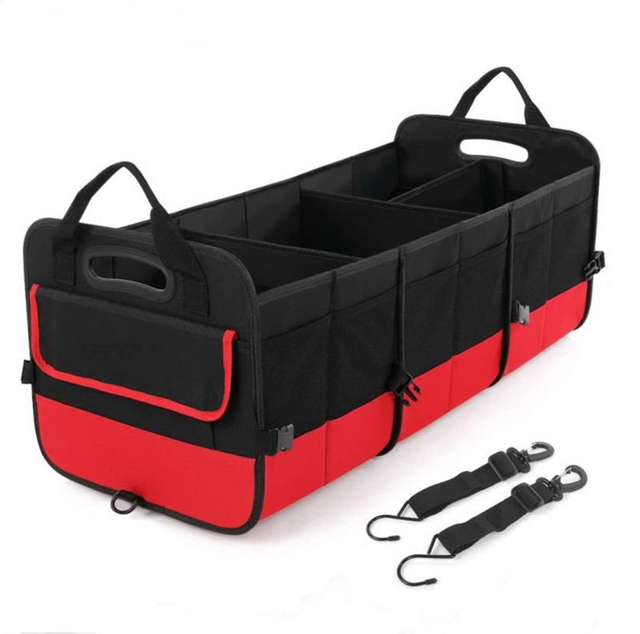 Big Foldable Cars Accessories Organizer Box Bag Collapsible Durable Multi-Compartments Car Front Back Seat Trunk Storage
