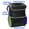 Car SUV Truck Backseat Trash Can With Lid And Storage Pockets Waterproof Car Bin Hanging Trash Can