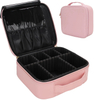 Travel Makeup Case With Large Lighted Mirror Cosmetic Bag Professional Cosmetic Artist Organizer Waterproof