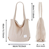 Wholesale Casual Custom Recycling Shopping Shoulder Full Color Ladies Corduroy Tote Bags For Women