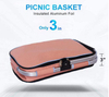 Waterproof Outdoor Foldable Food Insulated Bag Thermal Travel Collapsible Aluminum Framed Picnic Basket Cooler Bag