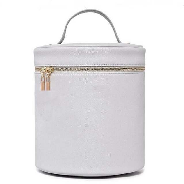 Fashion Barrel Shaped Travel Cosmetic Storage Bag Makeup Case Cosmetic Bags Women Toiletry Pouch