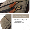 Good quality unisex sling bag chest shoulder backpack custom cotton canvas crossbody bag for men women