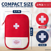 Empty First Aid Bag Emergency Kit 2Pcs Travel Size Survival Kit Small Medicine Bag Office First Aid Kit Paramedic Bag Outdoor First Aid Kit For Car Home First Aid Bags Empty Medicine Bag