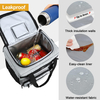 Leakproof Insulated Cooler Lunch Bag for Adult Men Women 30 Can Cooler Bag with Top Flip Lid 18L Multiple Pockets Grey No Luggage Strap 