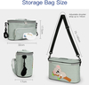 Baby Stroller Organizer Stroller Accessories Bag Buggy Universal Diaper Storage Large Space with 2 Cup Holders & Tissue Pocket Multiple Zipper Pockets Fits Most Strollers Grey 