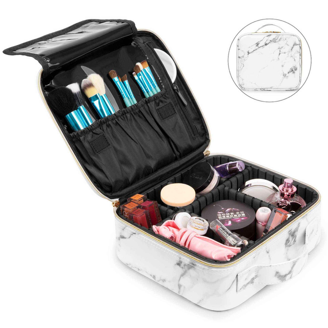 Water-resistant Wholesale Premium Durable Zipper Makeup Toiletry Travel Cosmetic Bag Pu Leather Make Up Pouch Logo