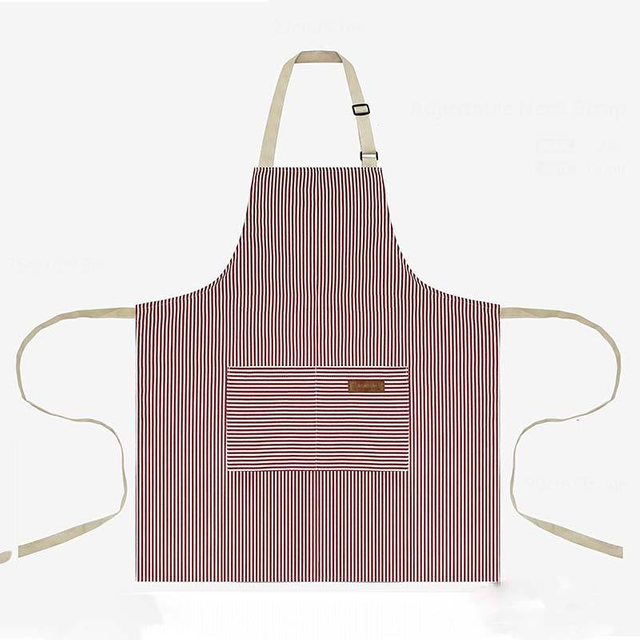 black stripe demin cotton canvas bbq barber cooking chef apron unisex custom logo aprons kitchen