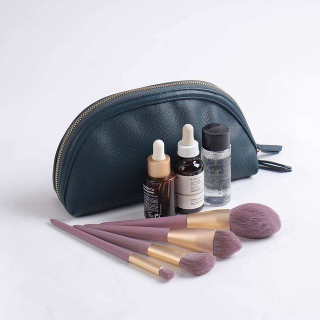 Waterproof Toilet Pouch Wash Bag Travel Women Mens Leather Toiletry Bag Small Cosmetic Bag