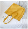 Large Capacity Canvas Bag Ladies Shopping Natural Cotton Canvas Shopping Tote Bag with Pockets