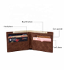 Men\'s vintage foldable soft quality PU leather short wallet credit card holder purse brown stylish