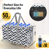 Custom Extra Large Utility Tote heavy duty shopping Bag with Wire Frame for fruit vegetable Storage
