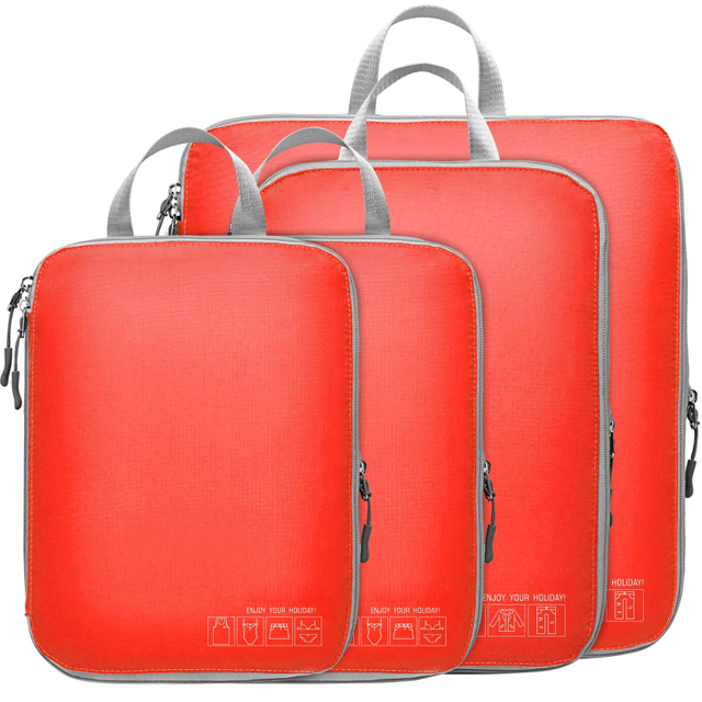 Premium Compression 4 Pack Packing Cubes for Travel Luggage Organizers for Underwear