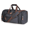 Large Canvas Weekender Overnight Travel Luggage Bags Camping Hiking Outdoor Duffel Bag for Men with Shoe Compartment