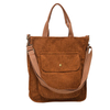 Oversized Crossbody Side Bags for Girls Shoulder Lady Orduroy Tote Bag with Zipper And Front Pocket