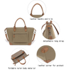 Fashion Leather Tote Bag Large Lightweight Nylon Shoulder Handbags For Women Travel Work