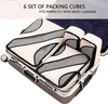 6 Set Packing Cubes 3 Various Sizes Travel Luggage Packing Organizers Bag Travel Bag Organizer For Clothing Shoes