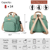 3 in 1 Convertible Lunch Tote with Side Pockets Cooler Bag for Girls Kids School Office Beach Insulated Lunch Thermal Bag