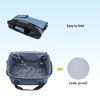 Reusable Large Capacity Gray 40 Can Soft Thermal Food Delivery Bag Foldable Cooler Bag Insulated Cooler Bag