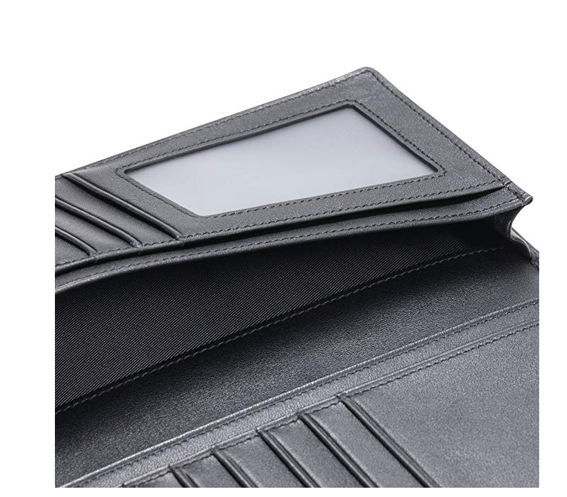 Bifold Long Wallet with 15 Credit Card Slots