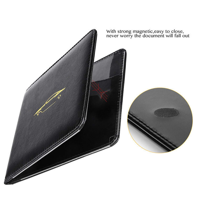 OEM slim thin credit card leather wallet holder for Auto car documents