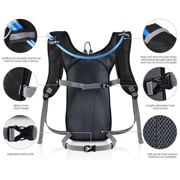 Hydration Pack,Ultra Lightweight Water Backpack Includes BPA Free Water Bladder for Running Hiking Riding Camping Cycling