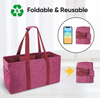 Multifunctional Custom Durable Collapsible Utility Tote Bag Extra Large Foldable Tote Bag Shopping Bags Polyester