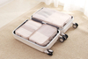 Geometric Polyester 3PCS Packing Cubes Box Custom Travel Luggage Cases Zipper Packing Cubes Mesh Travel Bag Set