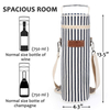 Fashion Striped Single Beer Bottle Wine Carrier Bag Insulated Cooler Tote Bag with Adjustable Strap