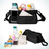 Popular Utility Stroller Organizer Baby Carriage Caddy Bag With Insulated Bottle Holder And Detachable Phone Pocket