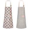 custom print cotton linen aprons manufacturer for chef kitchen women