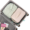Portable Double Compartment Women Ladies Custom Cosmetic Make Up Bags Toiletries Brush Organizer Bag With Shoulder Strap